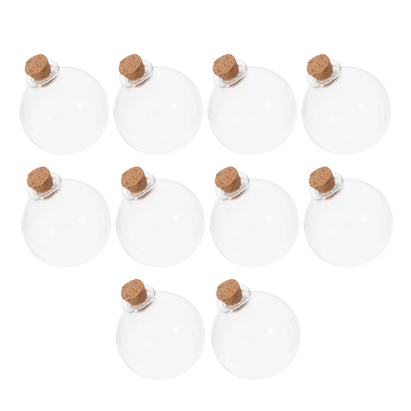 

10pcs Hanging Perfume Bottle Glass Wood Car Interior Decor Diy Bottle Pendant Auto Hanging Decoration Refillable Air Freshener