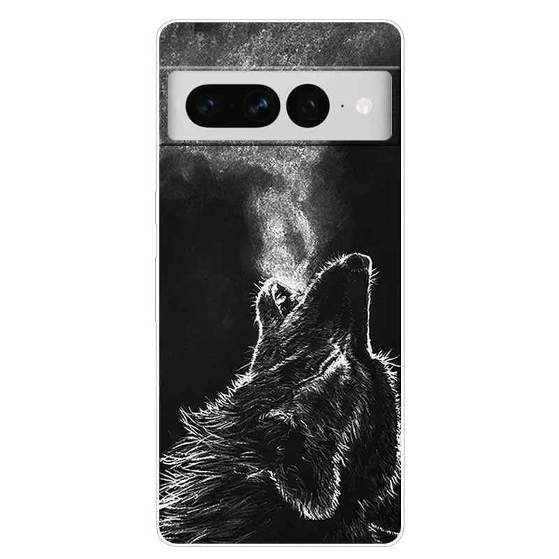 Etui na Google Pixel 8 Pro / 7 7Pro Cover Pixel 8Pro Silicone Soft TPU Clear Funda dla Google Pixel 8 5G Phone Shells Animals