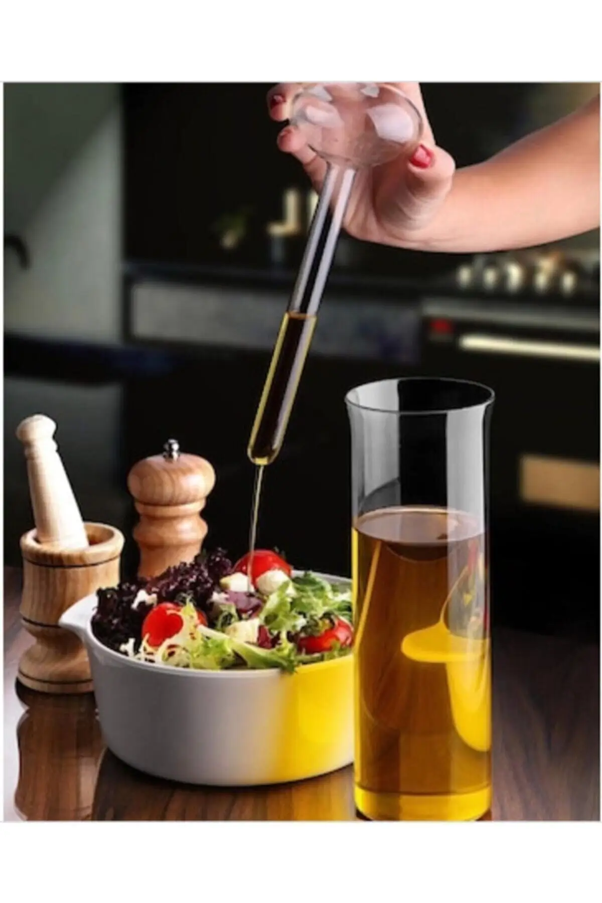 Cambu Glass Oil Pot 650 ml Oil Pot Elegant decorative user friendly oil pot, trend product of 2022
