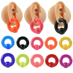 2Pcs Acrylic BCR Big Large Size Giant Captive Bead Ring Ear Tunnel Plug Expander Guauge Male Nose Ring Piercing Body Jewelry 00G