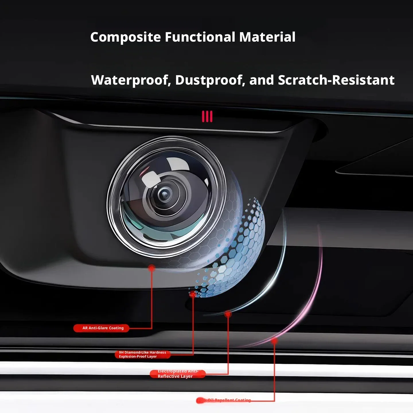 Car Front and Rear Camera Protective Cover, Rain, Sand and Stone Collision Protective Cover, Reversing Protective Equipment view 6