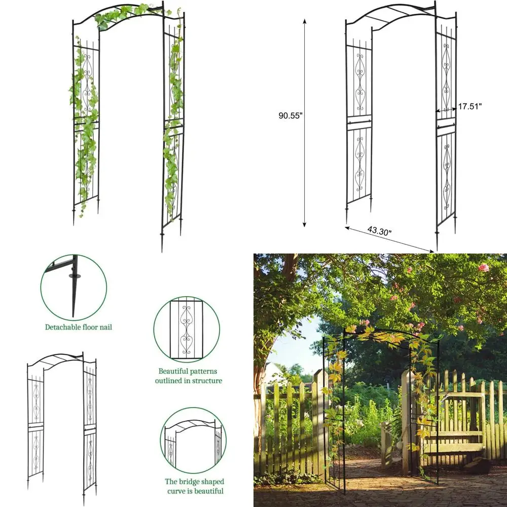 

Садовая беседка для свадеб и вечеринок, стальная решетка для вьющихся растений, беседка для наружного украшения
