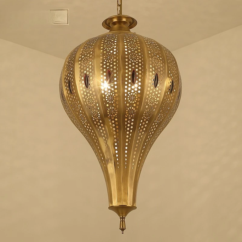 

Vintage copper art lighting decorative arabic style button copper chandelier