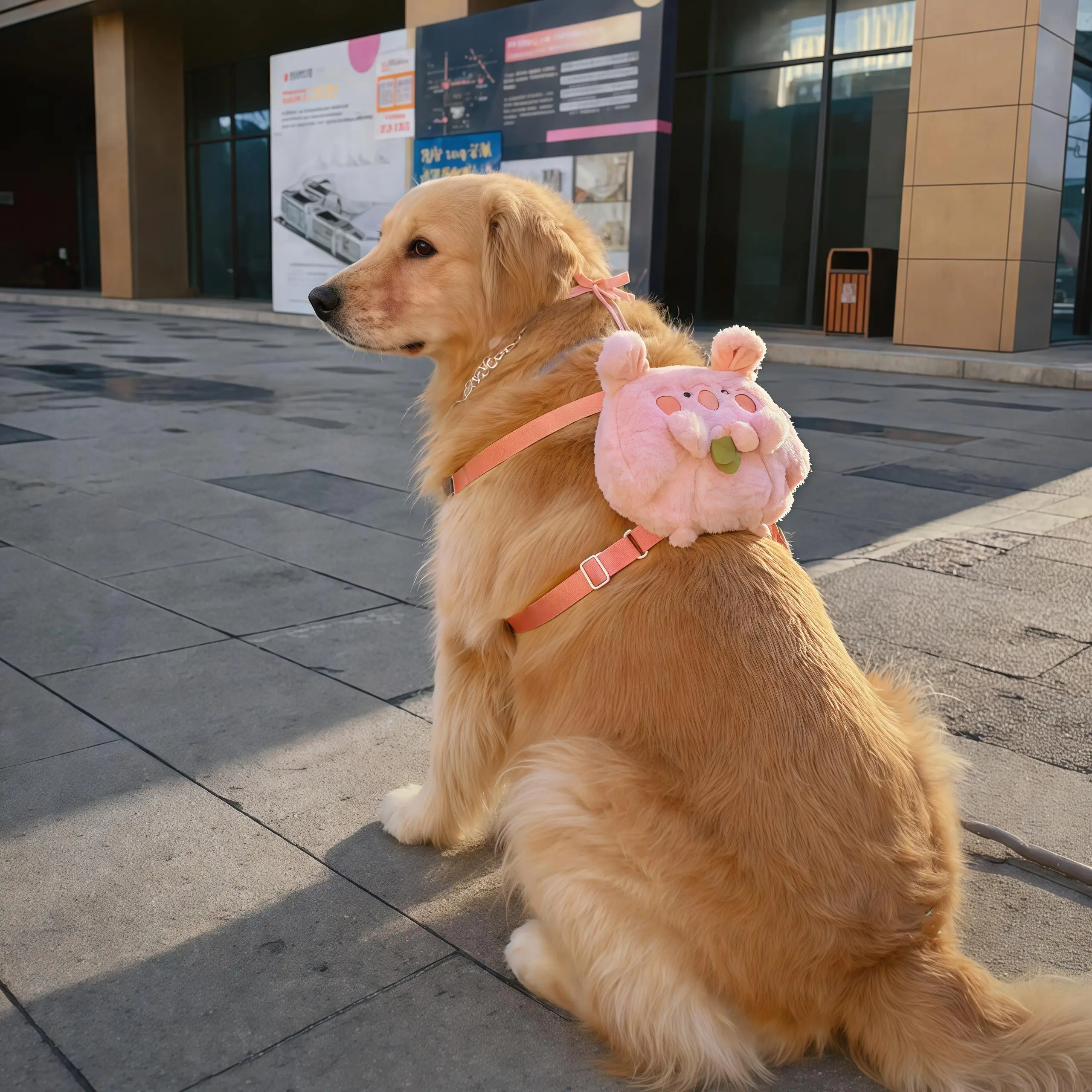 大型犬用バックパック-ペットお出かけショルダーバッグ-サモエド-セルフベアリングバッグ-ゴールデンレトリバー-ボーダーコリー-犬用アクセサリー