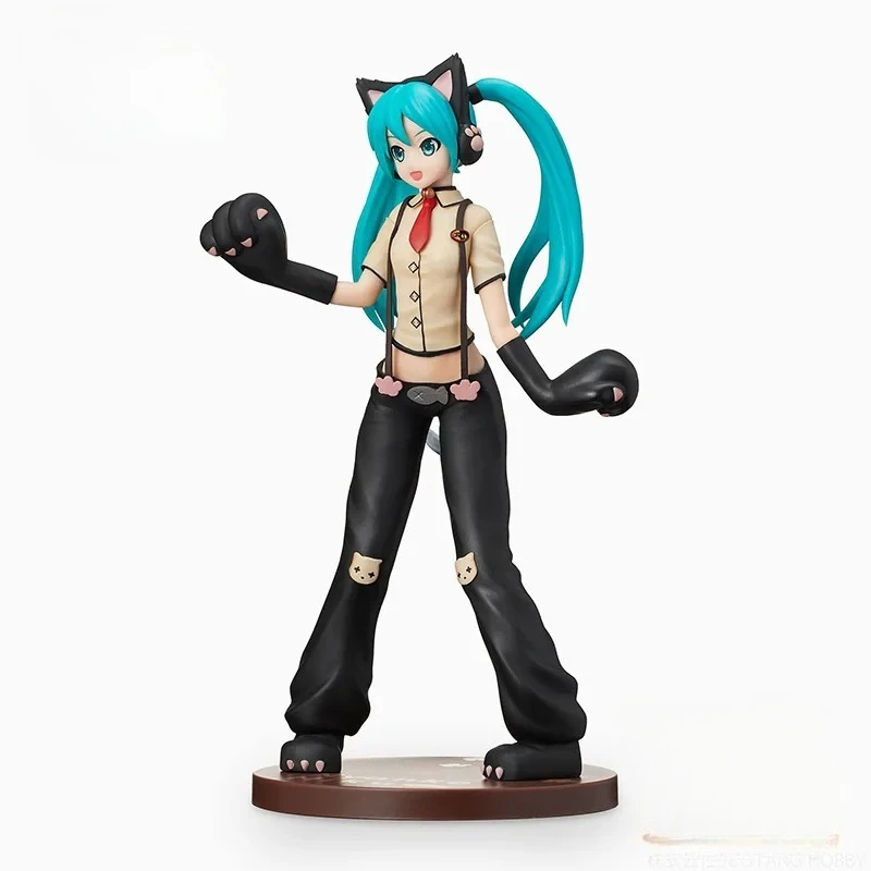 In Stock SPM VOCALOID Project DIVA Hatsune Miku Cat Desktop Cute Doll Ornaments Anime Action Figure Toy Model Collection