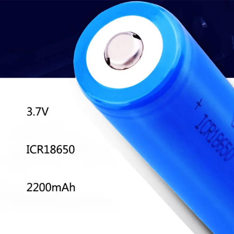 18650 2200mAh Battery 3.7V Icr18650 Rechargeable Lithium Batteries for Flashlights Toys Handheld Fans Microphones LED Lights