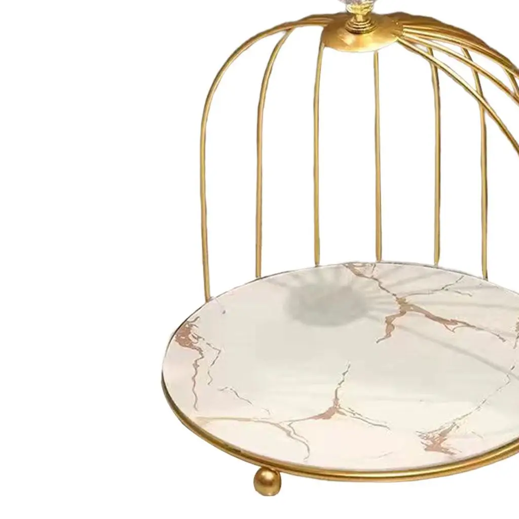 Metal Bird Cage Bathroom Countertop Organiser Vanity Tray Cosmetic & Makeup