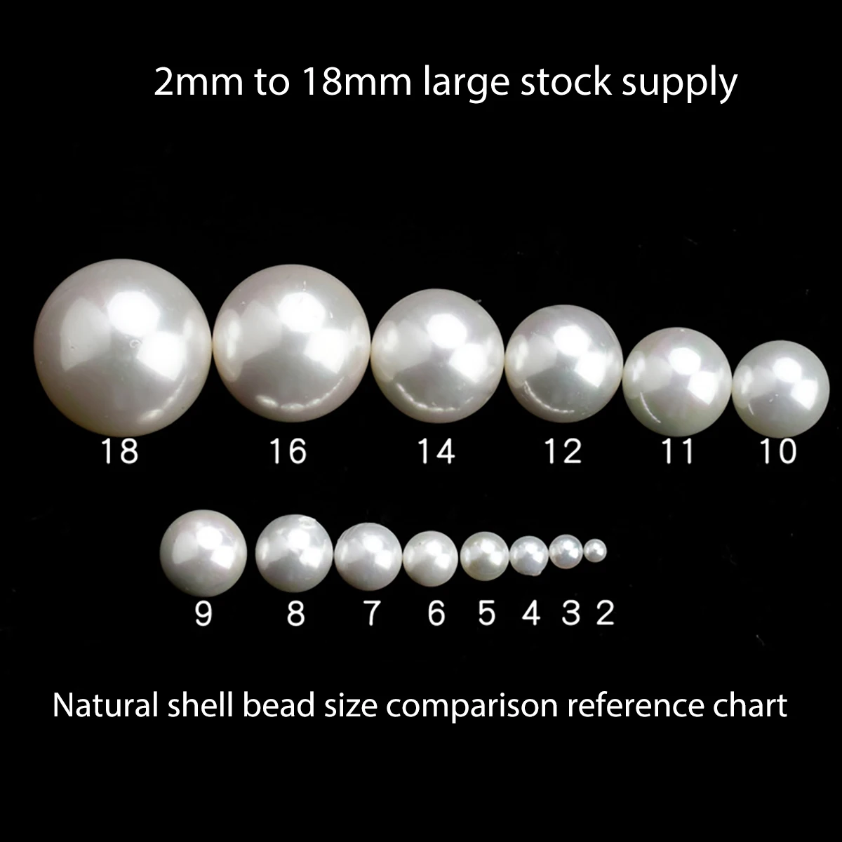 Factory Wholesale 3/4/6/8/10/12/14/16mm White Shell Pearl Round Loose Beads For Jewelry Making Choker Diy Bracelet Jewellery