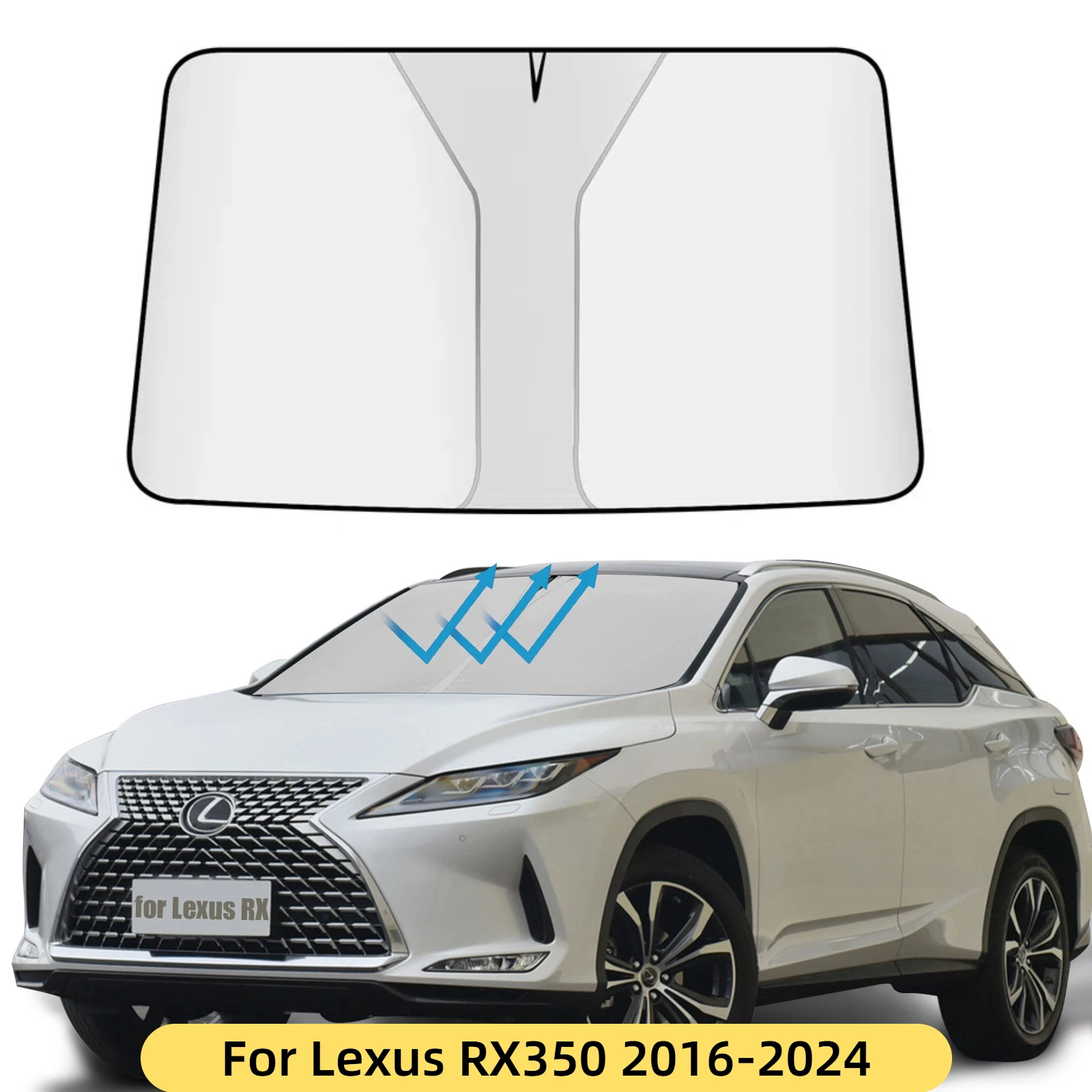 

Для Lexus RX350 RX350L RX450h 2016-2024 2023 2025 солнцезащитный козырек на лобовое стекло, УФ-блок, чехол для автоматического водителя, солнцезащитный козырек