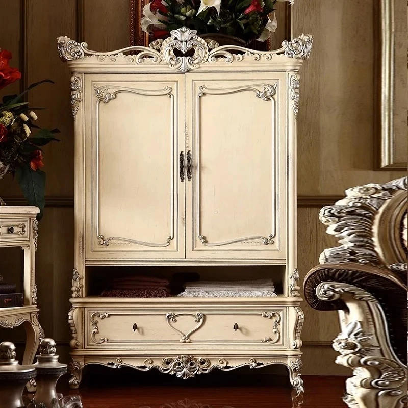 

European-style court carved two-door wardrobe storage storage cabinet high-end luxury furniture