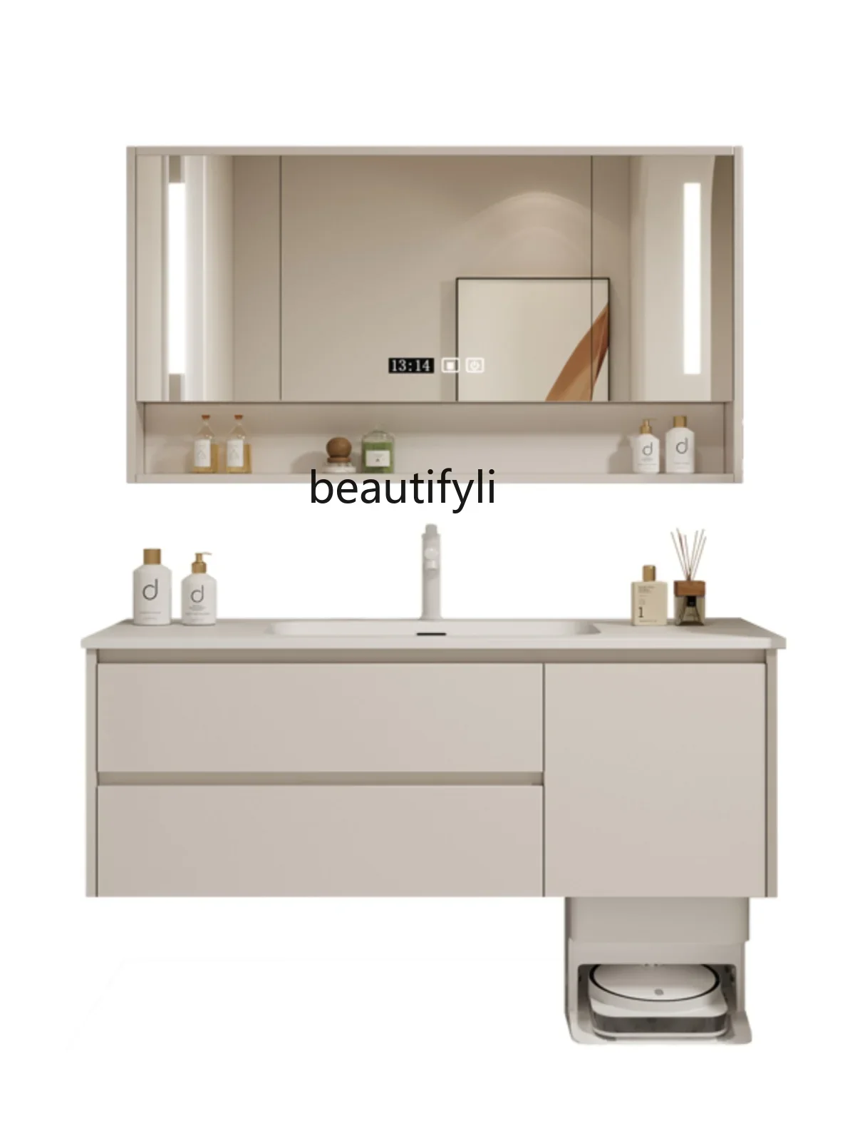 

Whole Washbin Bathroom Cabinet Combination Washstand Hand Washing Washbasin Side Cabinet Sweeping Robot Customization