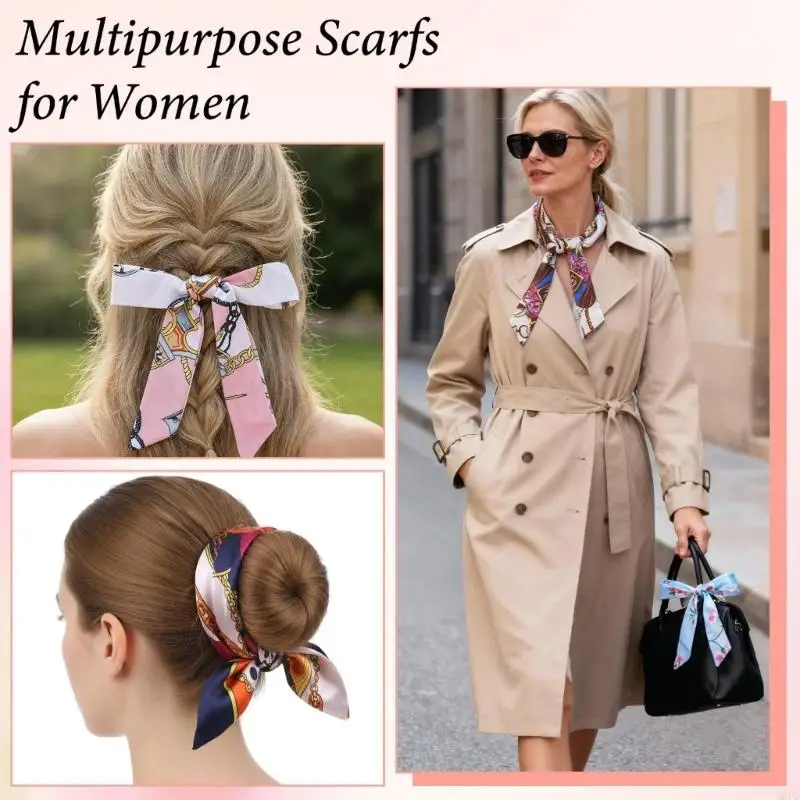   39pcs Trend Silk Scarf Soft Touches Fabric Handbag Enhancer for Neckwear Purse