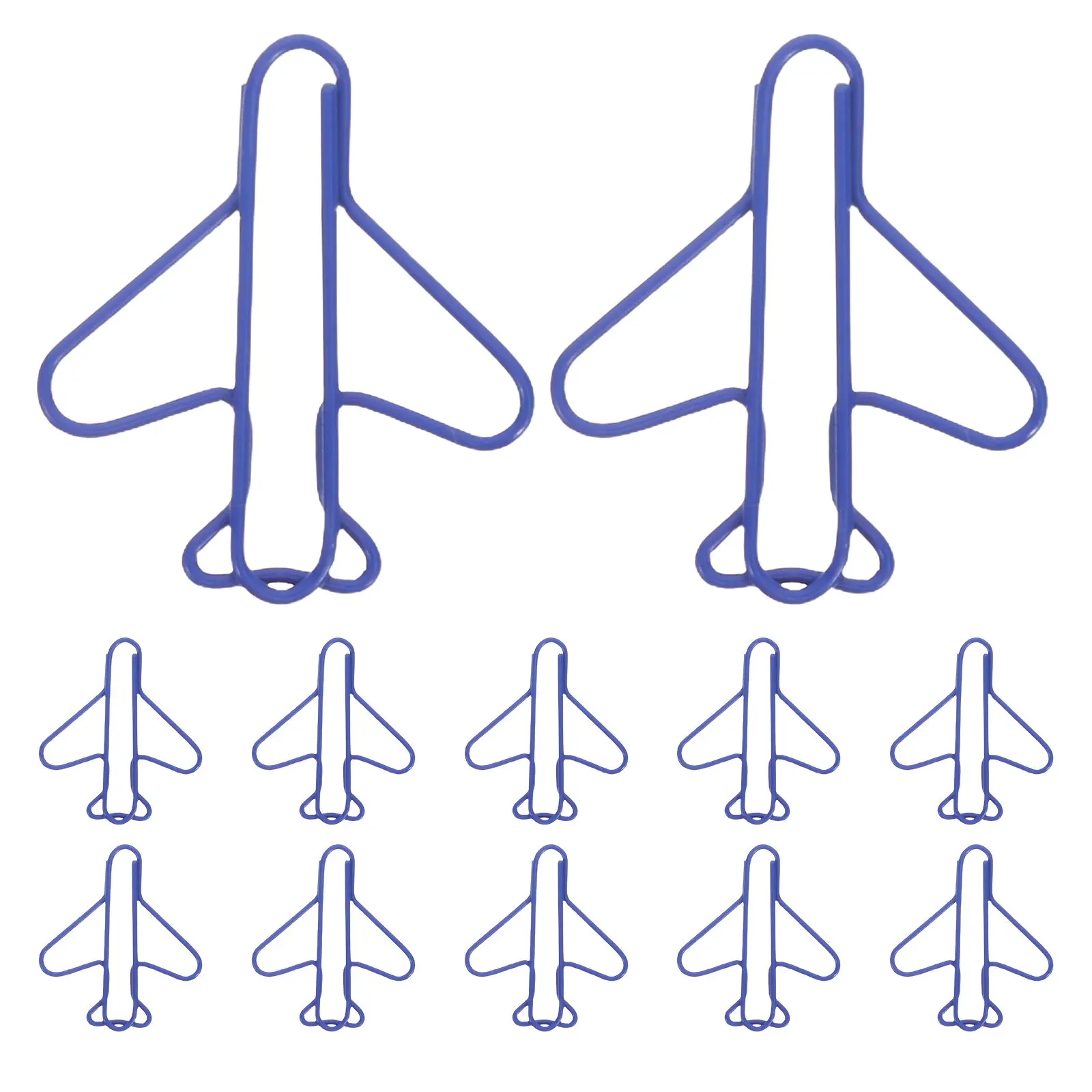 

100Pcs Airplane Themed Stationery Metal Paper Clips Dark Blue Mini Clips for Planner Bookmark File Organization School Office