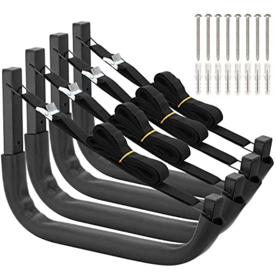 

Kayak Storage Hooks Wall Mount Garage Canoe Storage Hangers for Kayaks or Paddleboards Heavy Duty Wall Rack