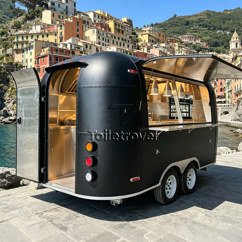 Modern Fully Equipped Kitchen Pizza Coffee Ice Cream BBQ Crepes Food Trailer Portable Food Truck With Full Kitchen