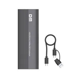 DM HD1200 USB 3.1 Gen2 Type-C M.2 NVMe Enclosure - 10Gbps UASP Tool-Free Case, Aluminum Heat Dissipation