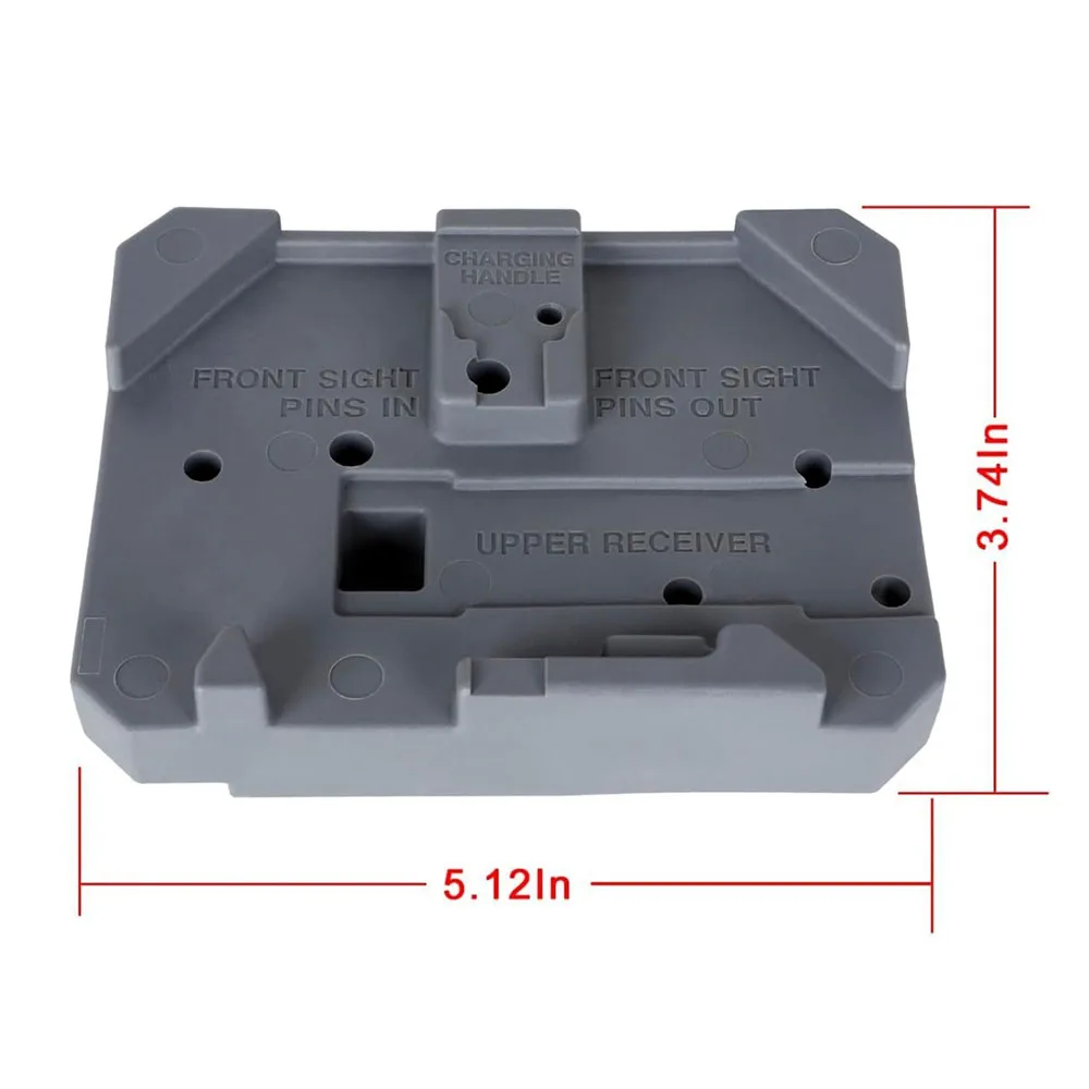 AR 15 Armorers Bench Block Gray Plastic Rifle Reassemble Assembly Repair Tool Pedestal view 6