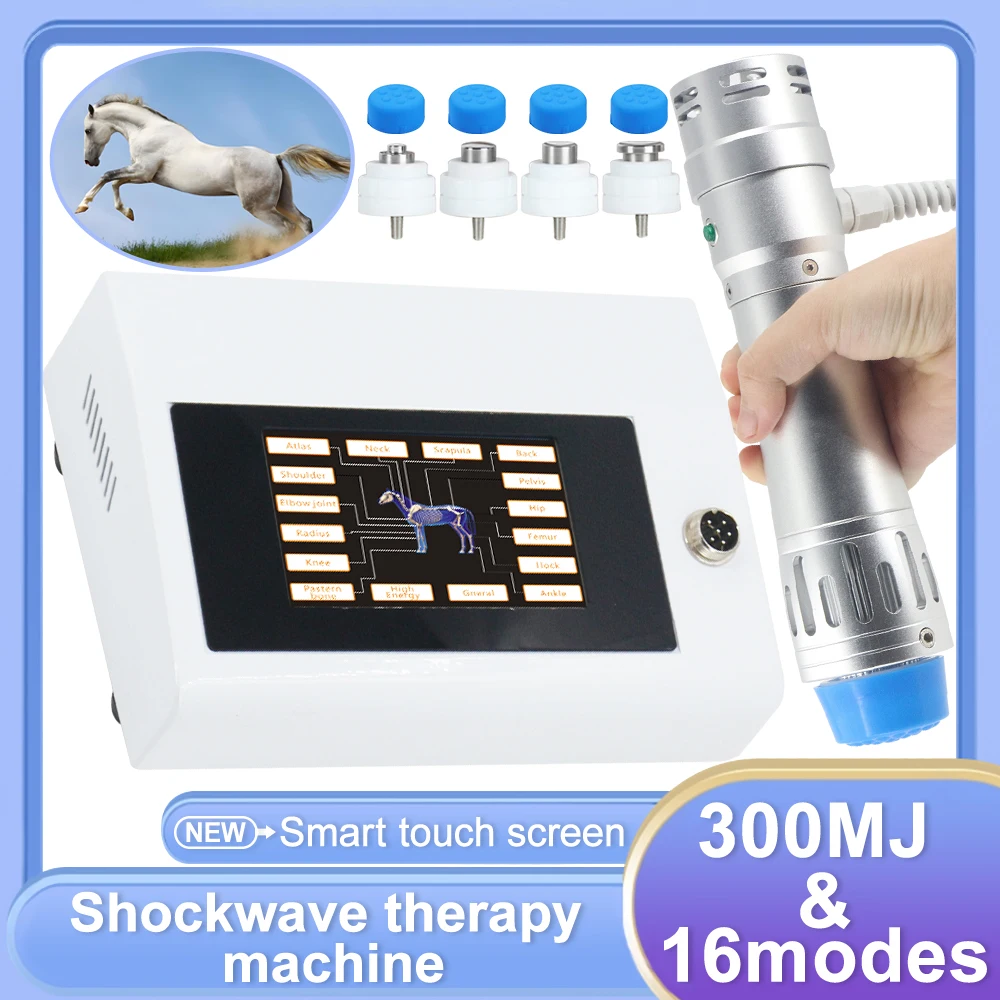 Shockwave Therapy Machine For Horses Animal Elbow joint And Ankles Pain Relief New 300MJ Professional Shock Wave Massager 2026