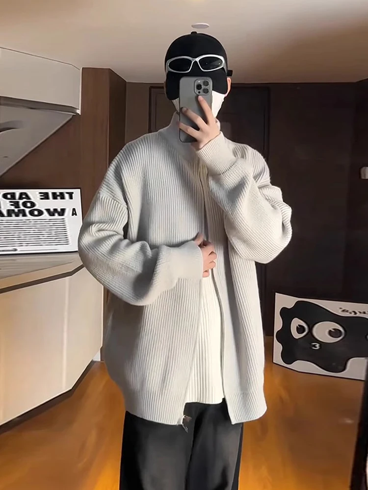 

Мужской вязаный кардиган Cleanfit Light с высоким воротником на молнии, весна-осень, в стиле Lazy Sle, премиум-класса