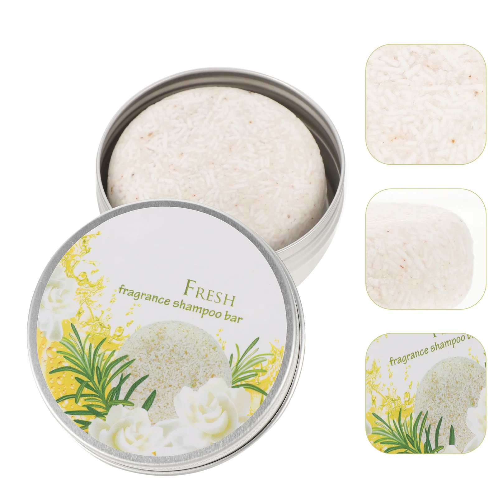 

Natural Plants Hair Shampoo Soap Solid Bar Deep Nourishing Portable Travel Aluminum Box Hair Care Soap Bar Soaps for Women