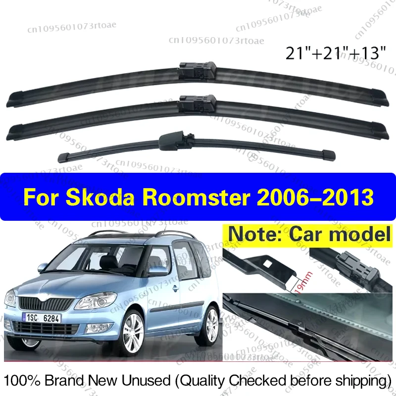 

Автомобильные щетки стеклоочистителя переднего и заднего стекла, резиновый сменный дворник для Skoda Roomster 2006-2013, левый руль 21 "+ 21" + 13 "аксессуары для автомобиля