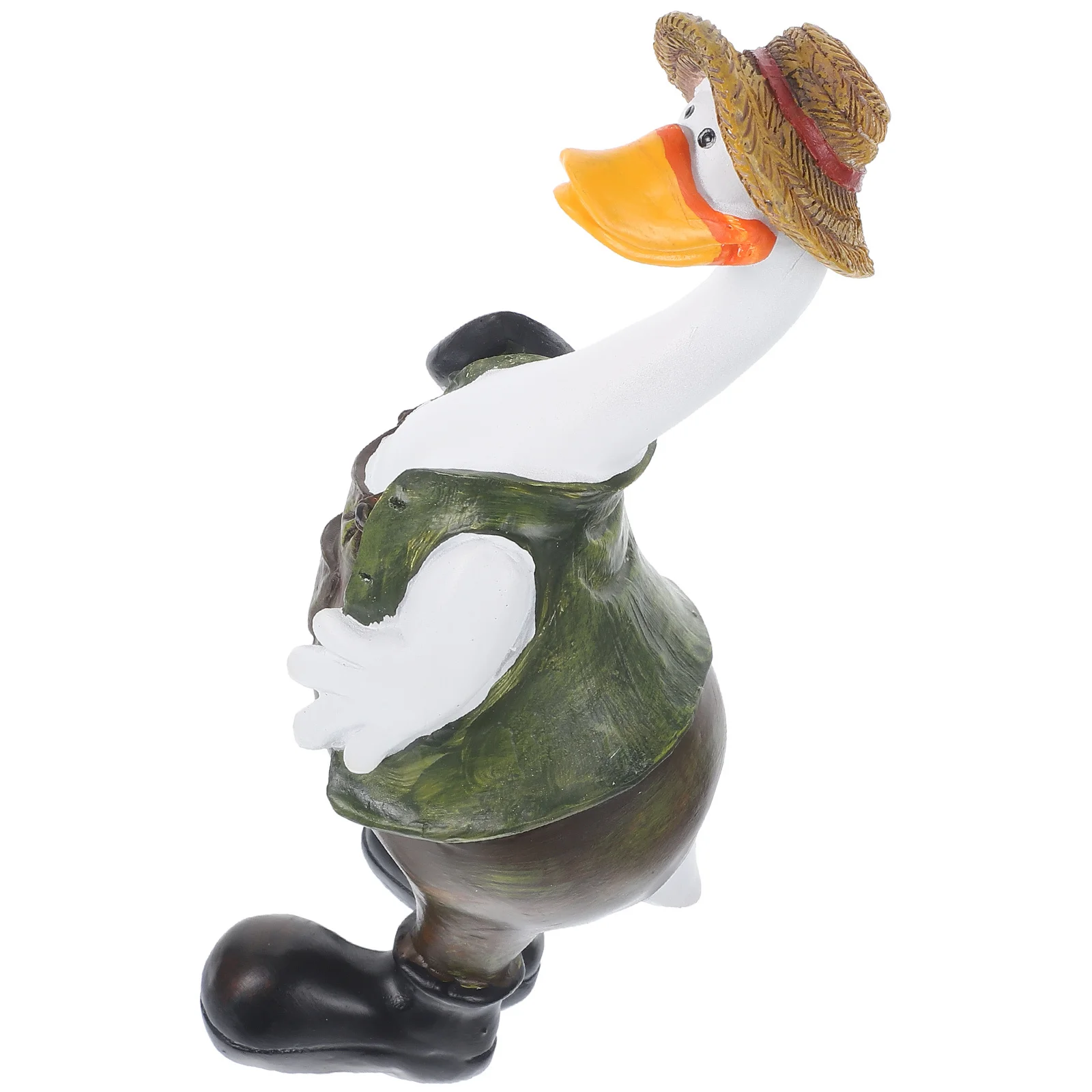 الكرتون بطة الراتنج حديقة زخرفة في الهواء الطلق ديكور الحديقة تمثال حيوان صغير لساحة فناء سطح المكتب لوحة سيارة