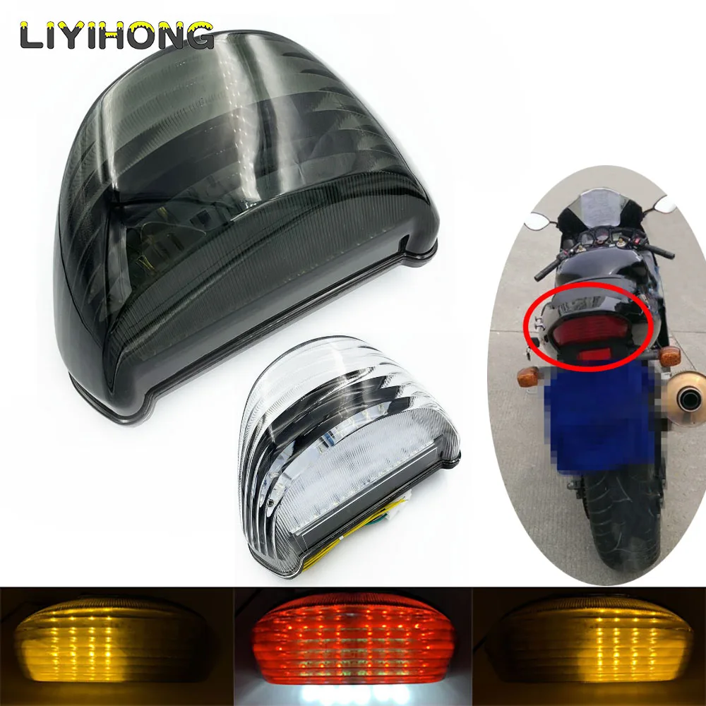 For 00-05 Kawasaki Ninja ZX12R ZX 12R LED Tail Brake Light Rear Turn Signals Indicator Integrated Lamp 2000 2001 2002 2003-2005