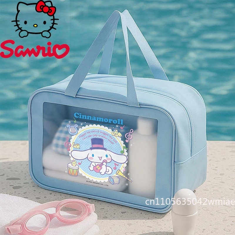  New Handheld Makeup Bag Fashion High Quality Transparent Storage Bag Cartoon Versatile Large Capacity Travel Storage Bag