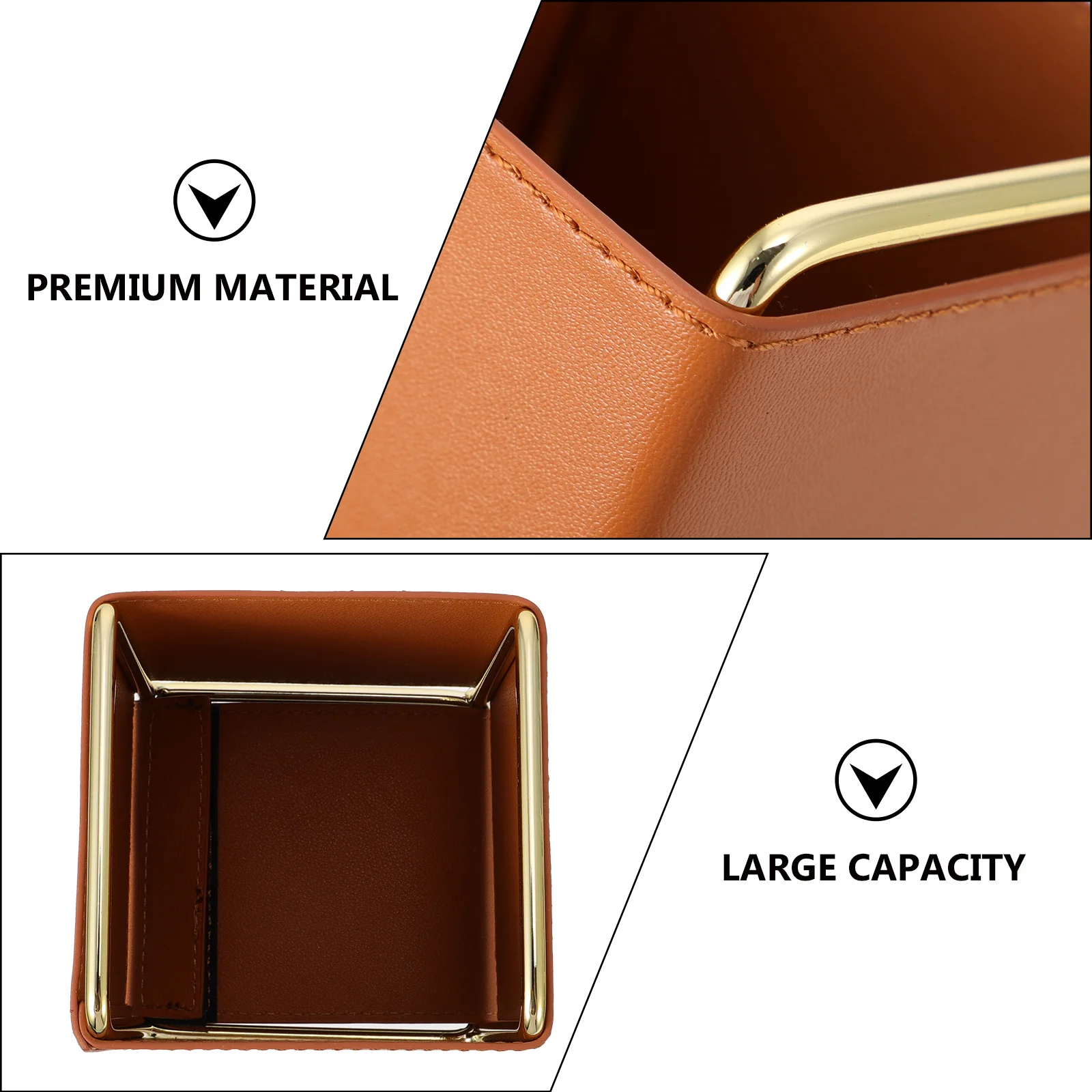 

Remote Control Storage Box Brown Pen Holder For Office Home Organizer Jewelry Stationery Design