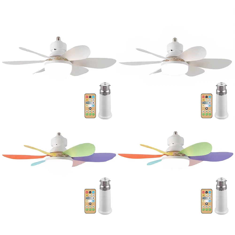 

Screw in Ceiling Fan in Light Socket with Remote Ceiling Fan with Light for Bedroom Kitchen
