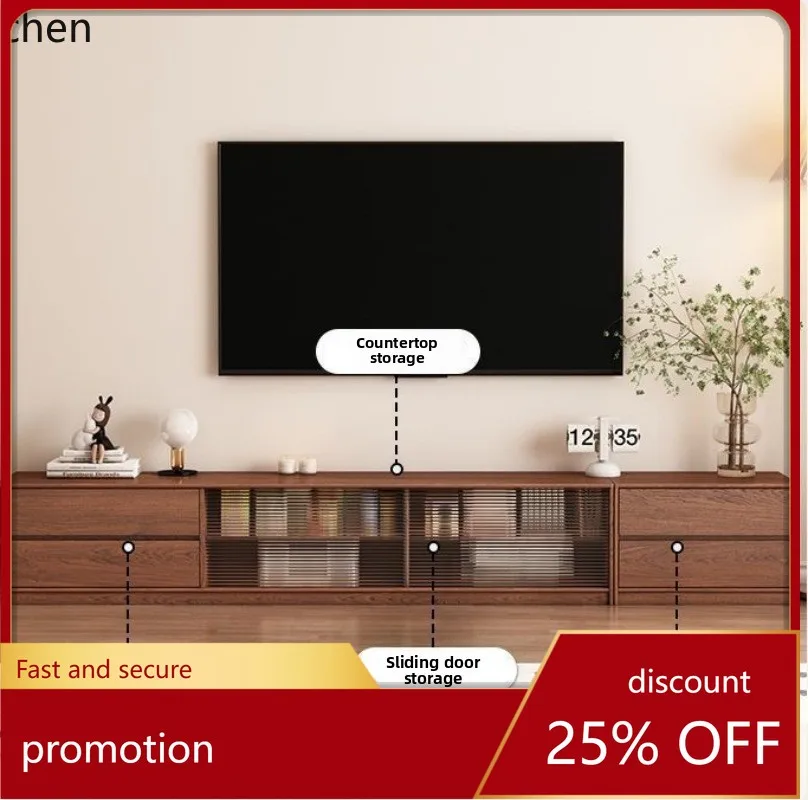 

ZML Полный набор ТВ-шкафа Журнальный столик Полностью массив дерева Напольный шкаф для хранения ТВ в гостиной