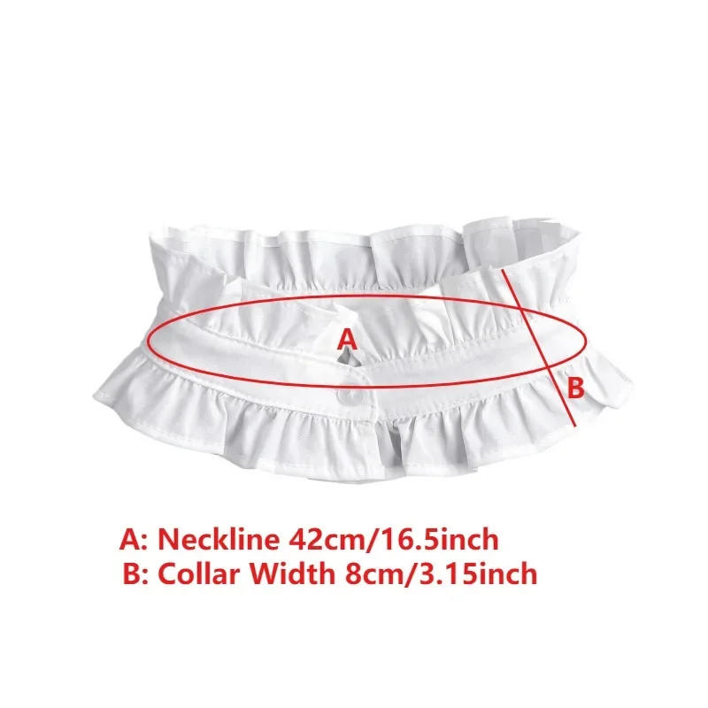 Женская плиссированная блузка с рюшами и съемным воротником, рубашка с воротником-стойкой, декоративное колье с рюшами на шее, аксессуар для одежды