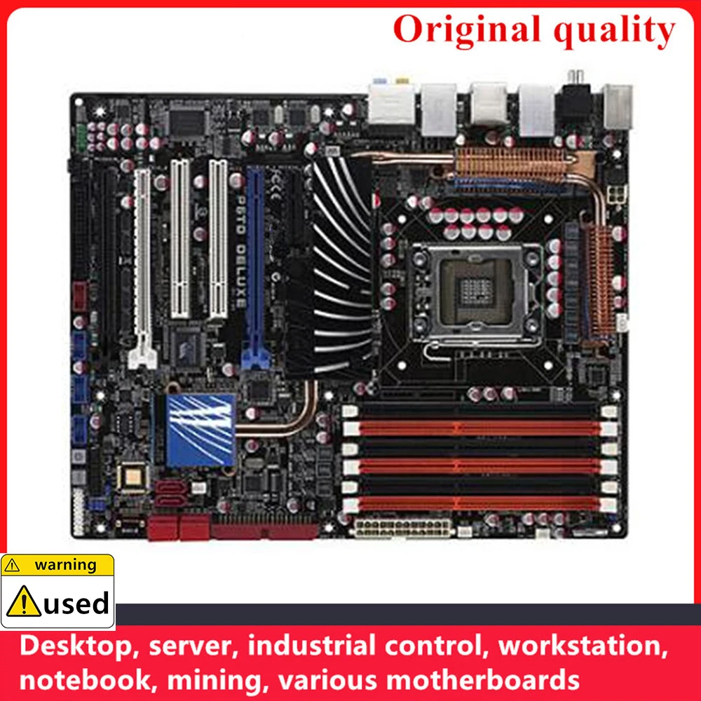 Placas-mãe P6TD Deluxe, LGA 1366, DDR3 ATX para Intel X58, Overclocking Desktop Mainboard, SATA III, USB 3.0