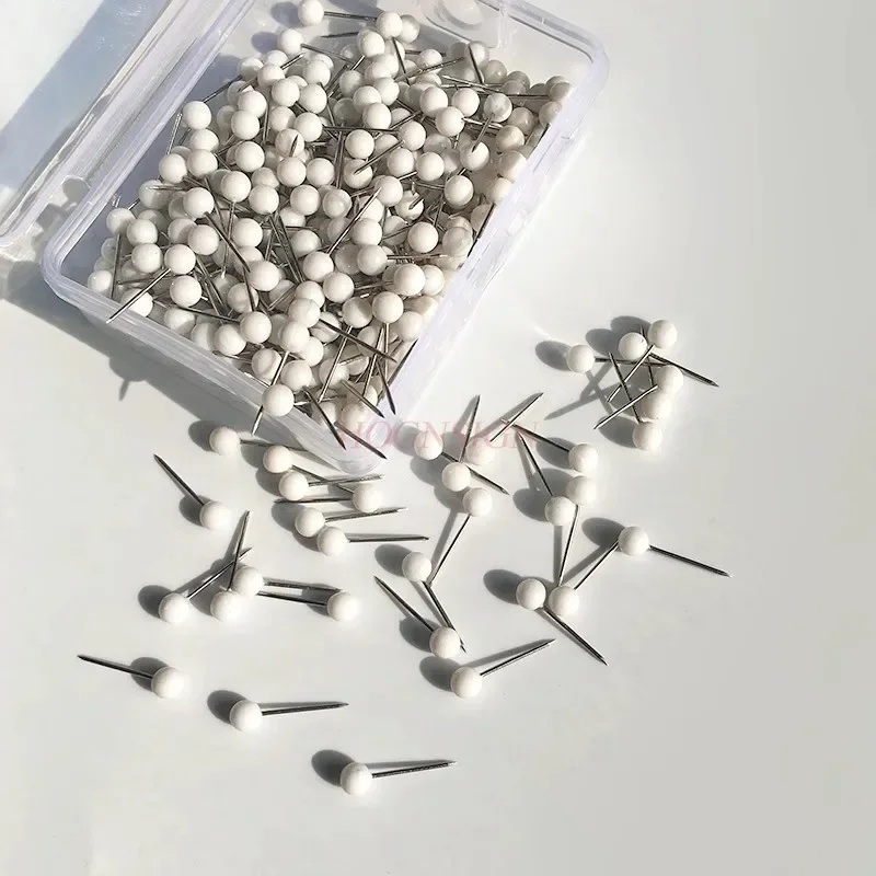 

200pcs Creative Pin White Pin Pearl Pin Map Pin Fixed Small Fishing Pin Main Axis Fixed Pin