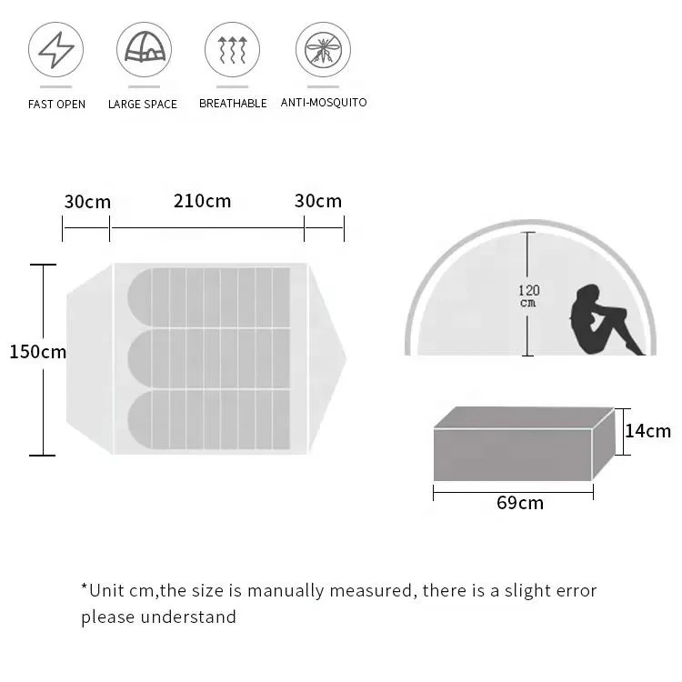 Tenda Berkemah Otomatis 5-7 Orang Tenda Wisata Yurt Heksagonal Mongolia Musim Panas Lapisan Ganda untuk Perjalanan Luar Ruangan