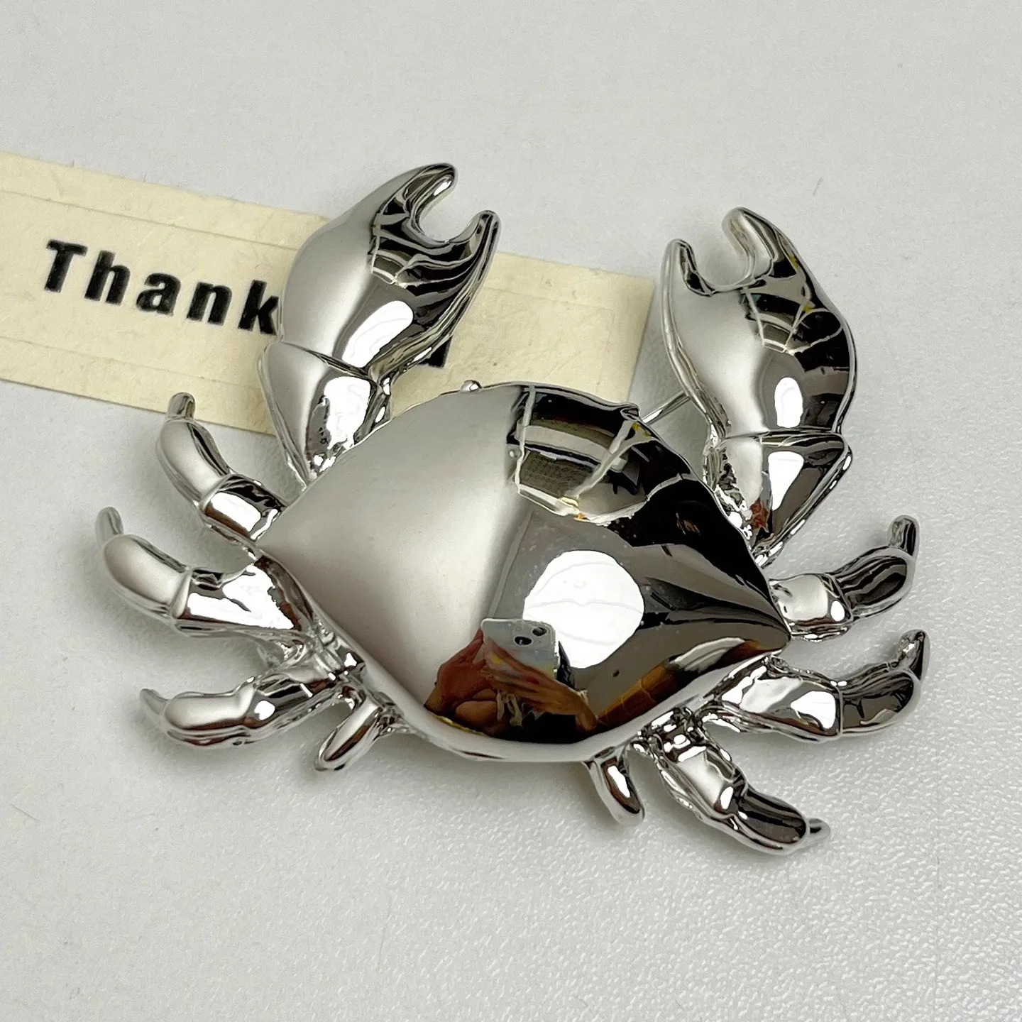 تصميم نادراً، بروش سرطان البحر المعدني المبالغ فيه للنساء. مناسبة للارتداء اليومي. #5