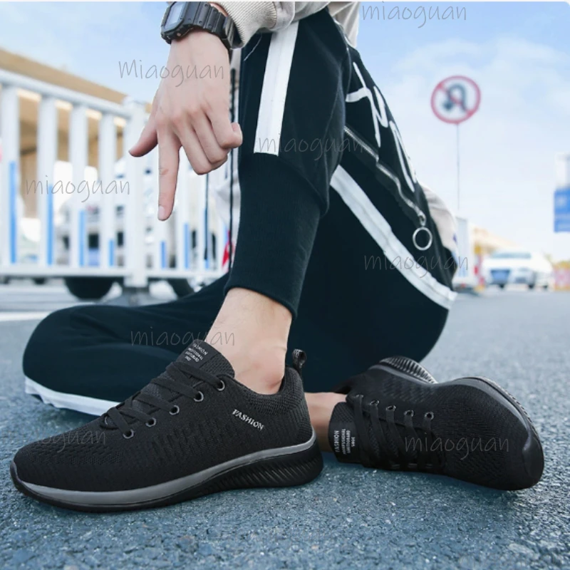 Men Causal Running Sneakers Lightweight Walking Sport Shoes Classical Mesh Breathable Footwear Male Fashion Comfy Shoes