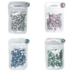 5Gram Mix Sizes Blue/Green/Pink/White Opal Nail Art Rhinestones Decoration,Glass Crystal flatback non hotfix Nail Rhinestones