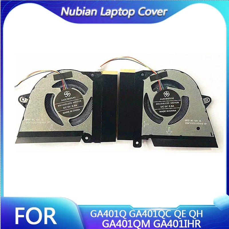 Laptop CPU GPU Cooling Fan For Asus Zephyrus G14 GA401Q GA401QEC GA401QM R9 5900HS RTX 3050 3060 13NR05S0AP0201 13NR05S0AP0101