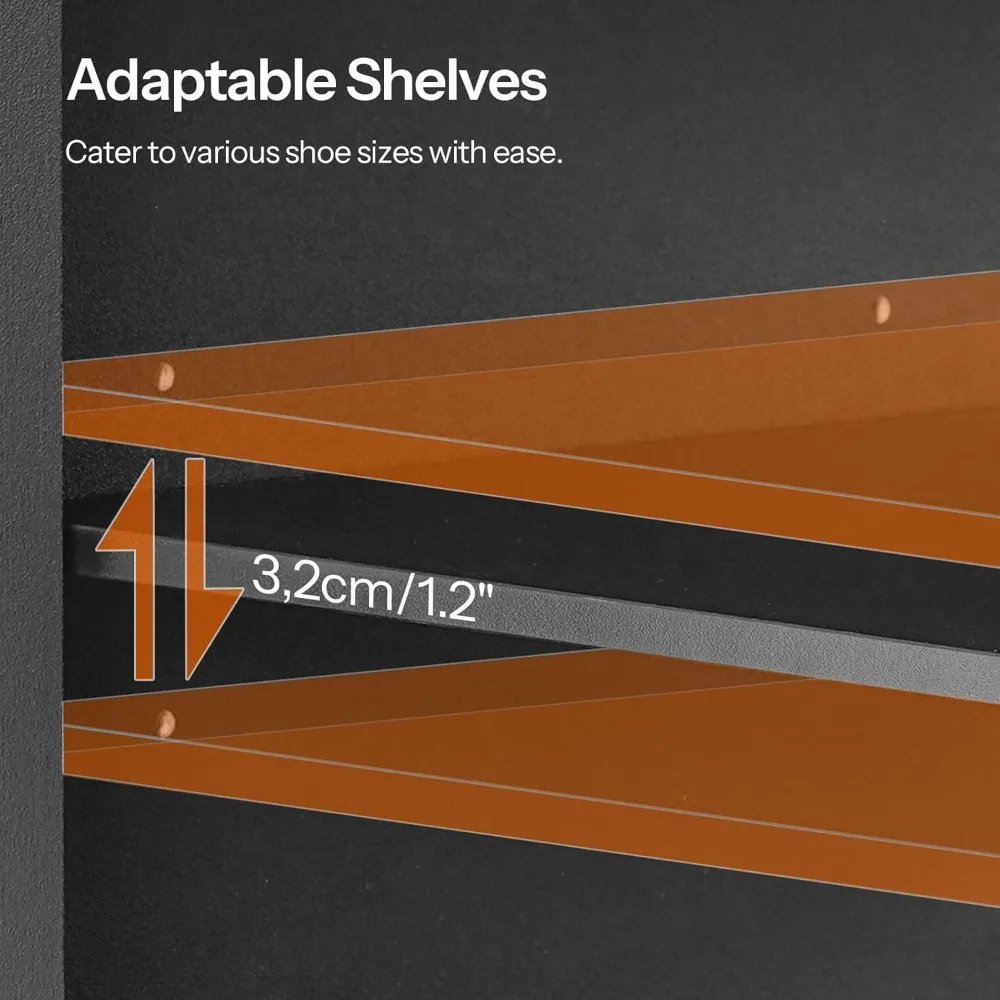 خزانة تخزين أحذية قابلة للتعديل مكونة من 6 طبقات مع منظم للباب #5