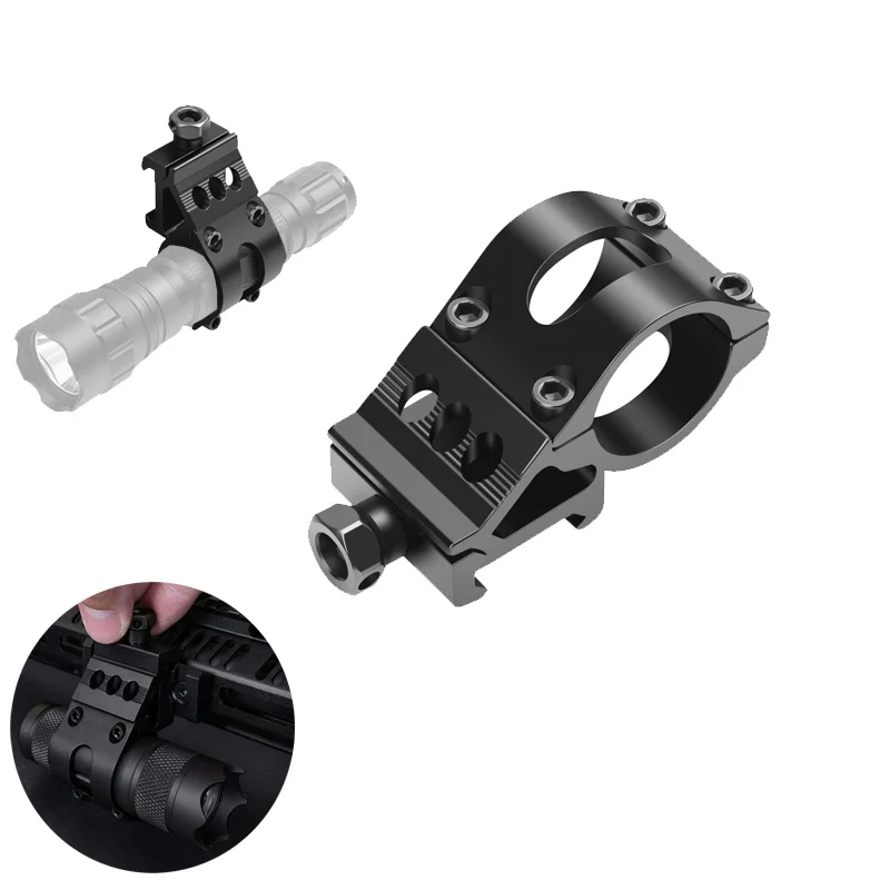 Offset Flashlight Scope Optical Picatinny 1Inch Mount,With 21mm Rail Base,For Tactical Outdoors Hunting & Toy Gun Accessories
