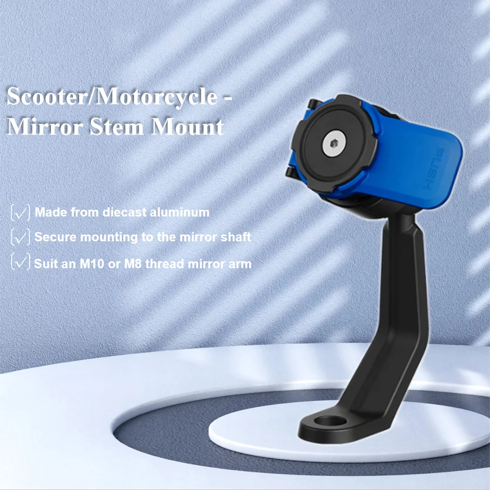 

Universal Mirror Stem Mount for Scooter and Motorcycle
