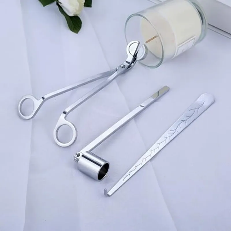 AB42-Candle Care Kit With Candle Wick Trimmer Set, Snuffer& Dipper-Stainless Steel For Home Decor