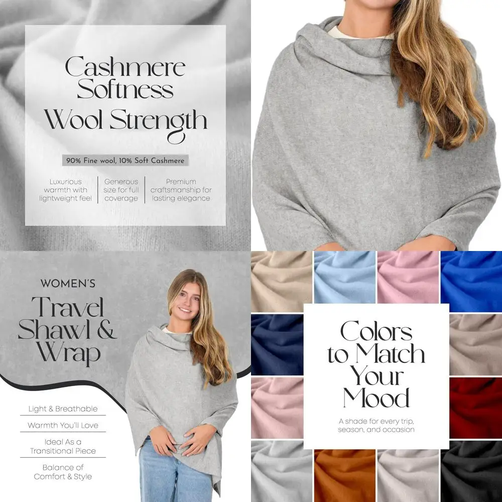 

Роскошная шаль из смеси кашемира, вязаная накидка из пашмины, всесезонный женский шарф