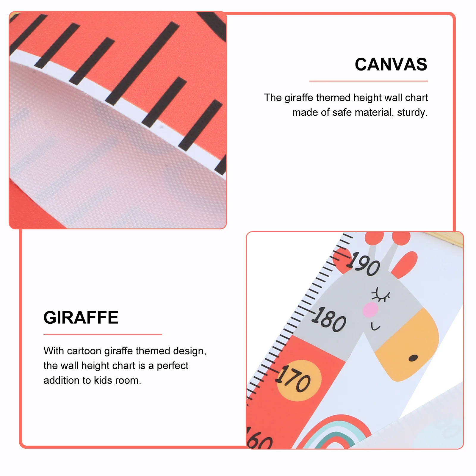 

Animal Themed Kids Height Wall Chart Hanging Cartoon Growth Measurement Ruler Childrens Room Decor Height Chart