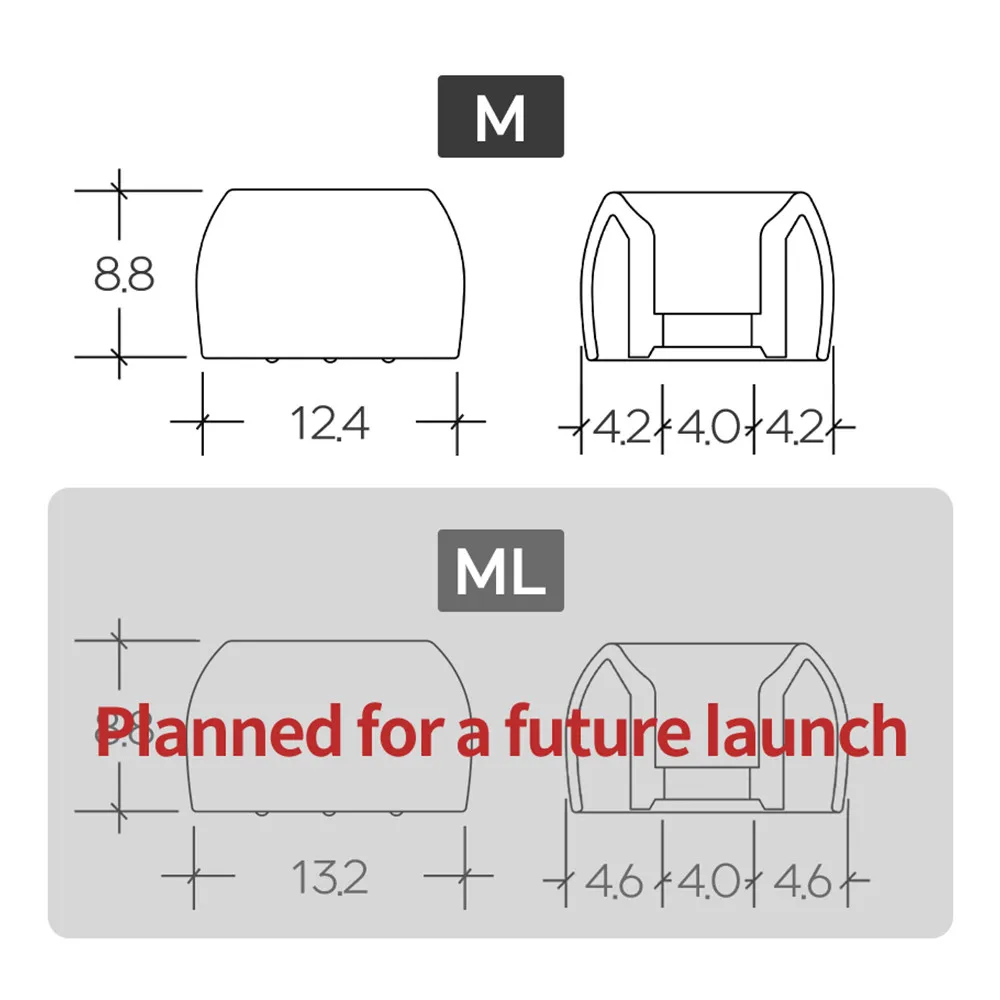 Divinus Prism واسعة تتحمل LSR سماعات أذن لفوهة 4-6 مللي متر ، سماعة أذن نصائح ل DUNU Davinci AFUL Performer 5 + 2 JUZEAR