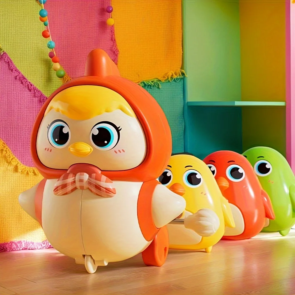 1 Gallina principale 3 pulcini giocattolo strisciante musica pulcino che cammina prima educazione giocattoli magnetici interattivi forniture per l'addestramento del pollo carino