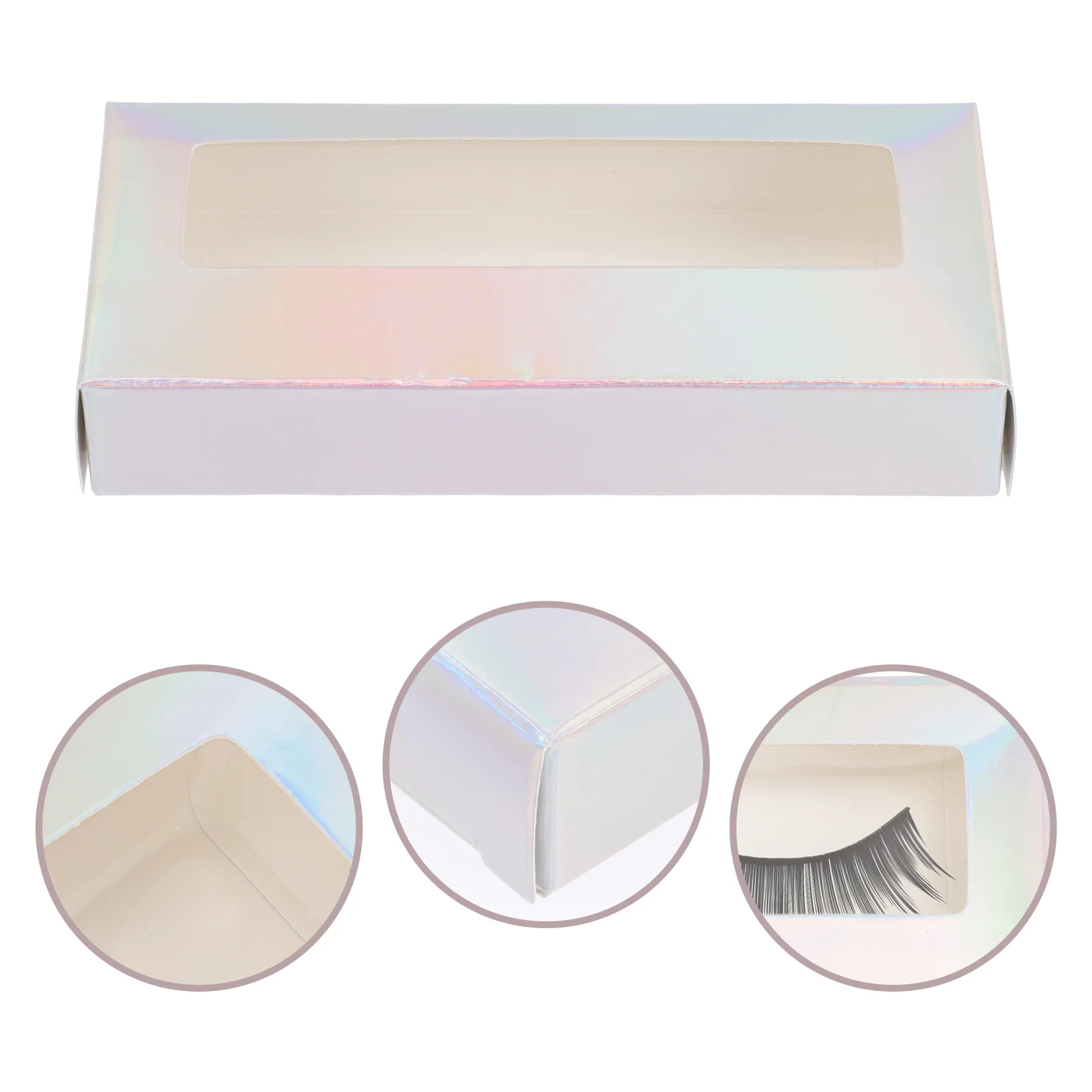 

25Pcs False Eyelash Storage Box Premium Eyelash Case Fit for Cosmetic Bag Organizer Space Saving Lash Holder Empty