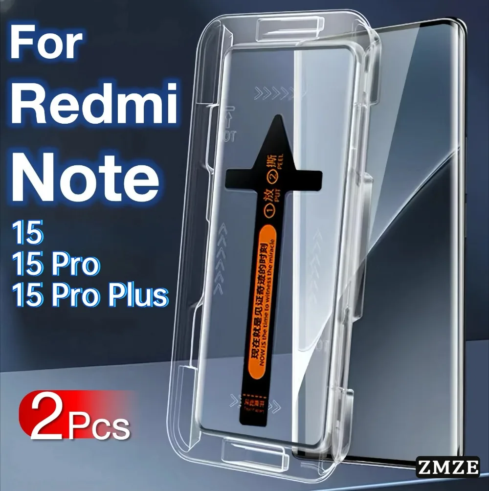 2 films protecteurs pour Redmi Note 15 Pro et Note 15 Pro Plus, film de protection d'écran haute définition anti-rayures