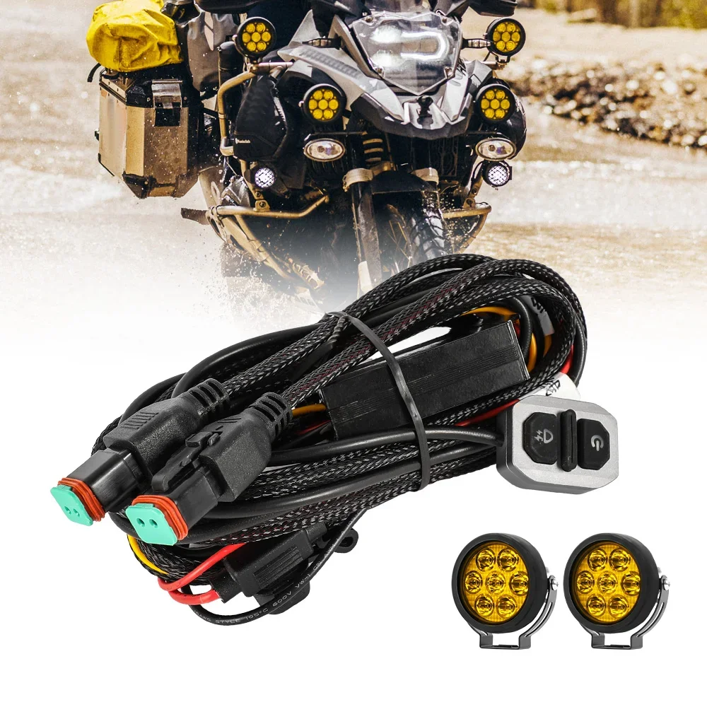 Motorcycle External Led Spotlight Led Lights for Motorcycle Foglamp 60W 48V 80V GR Auxiliary Lights for Motorcycles with Switch